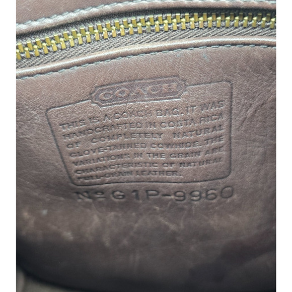 Coach 9960 Vintage Brown Leather Daypack Backpack Turn lock Drawstring & Wallet - Picture 4 of 16